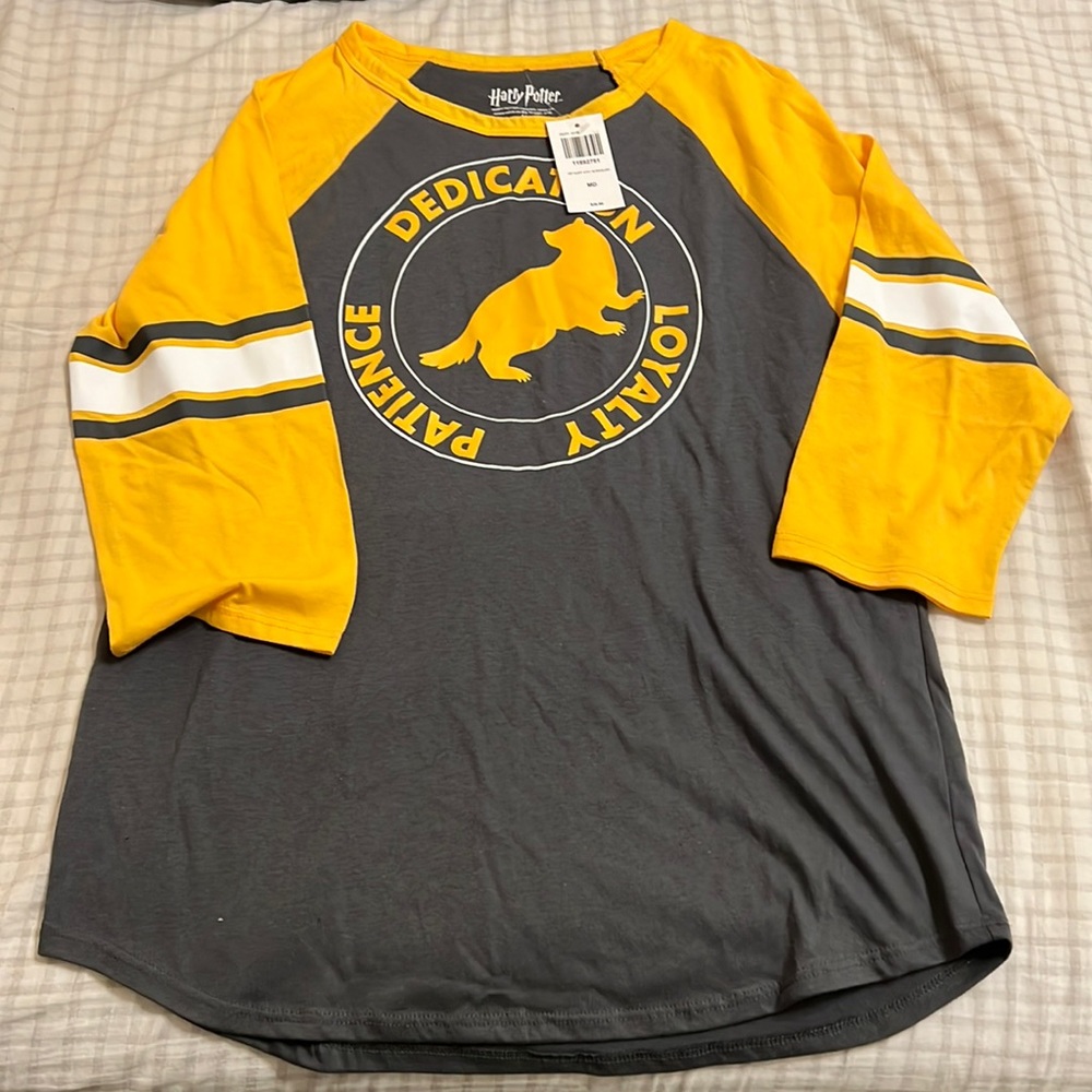 Harry Potter Hufflepuff Slub Tee Shirt Medium